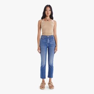 Mother Denim High Waisted Rider Ankle in Running with Scissors  29